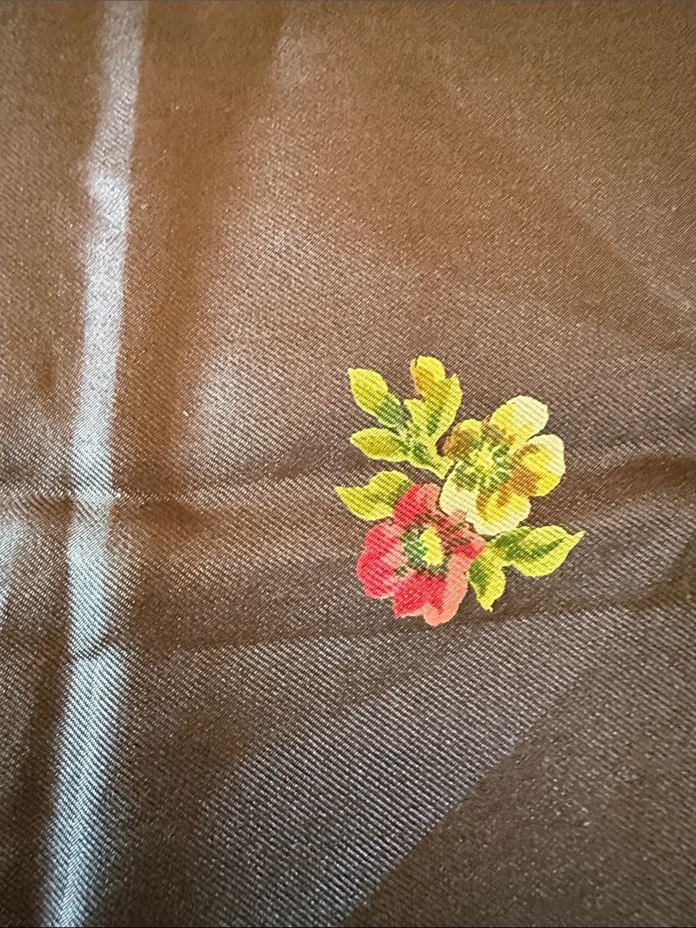 Vintage Silk Floral Scarf Smithsonian 1994 Made in Italy 60 Inch